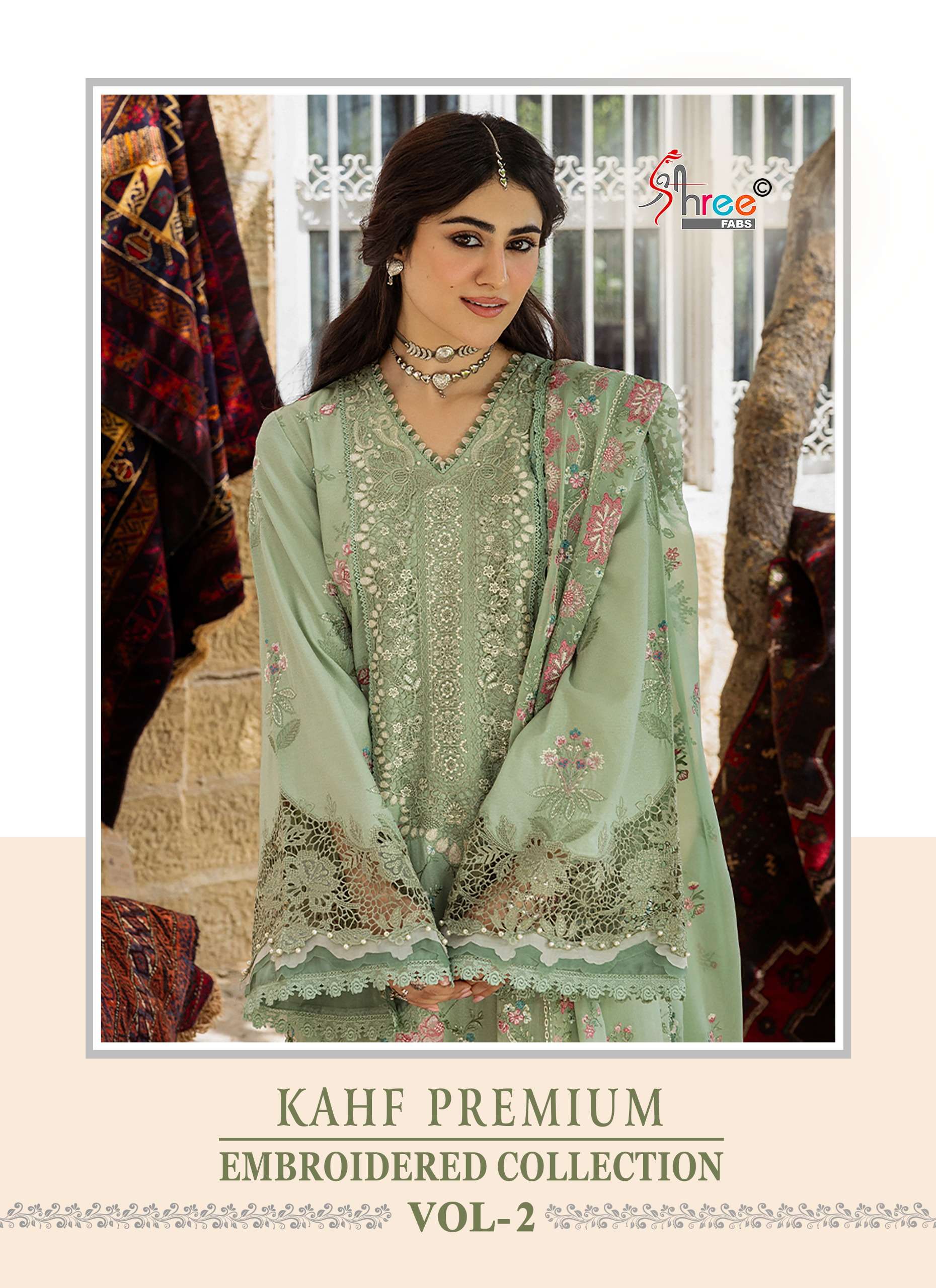 KAHF PREMIUM EMBROIDERED COLLECTION VOL - 2 BY SHREE FABS